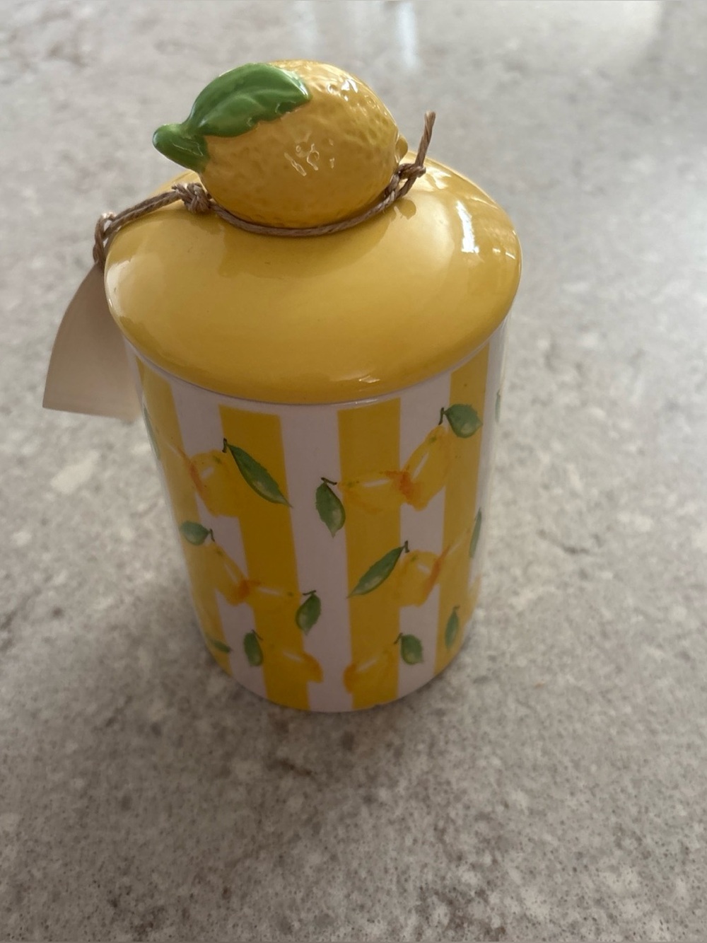Lemon & Ginger candle in ceramic canister